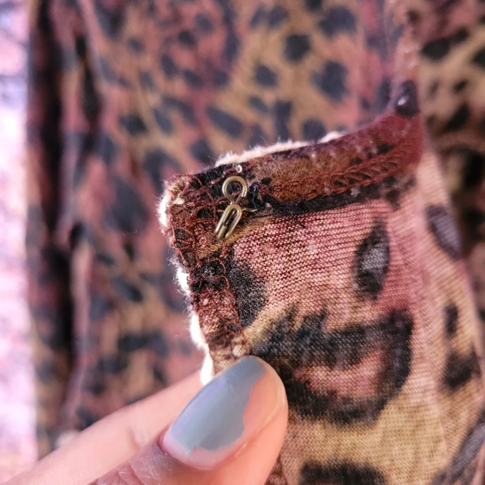 Colorful, Leopard Print Babydoll Top - Picture 6 of 9